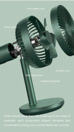 JISULIFE FA13P Oscillating Extendable Desk Fan – Stay Cool and Flexible - Image 2