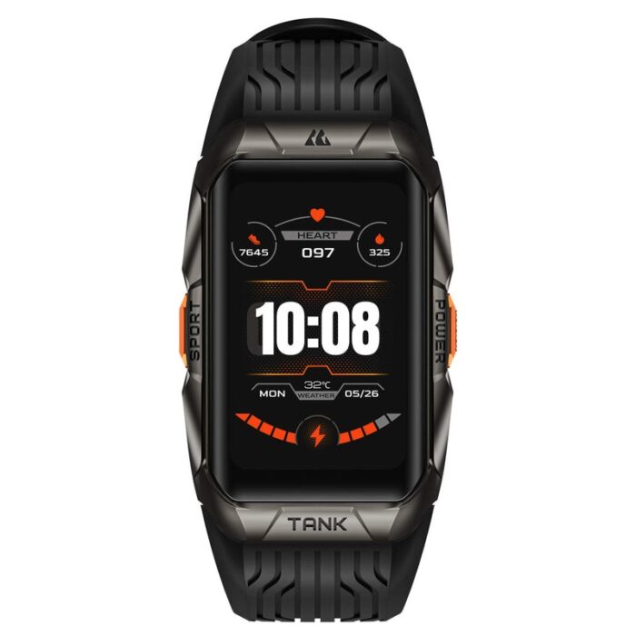 KOSPET TANK X2 ULTRA Smartwatch in black, featuring a sleek, durable design and advanced fitness tracking features.