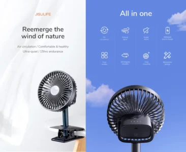 Jisulife Clip Fan F7b (New Version Clip Fan Life 5)