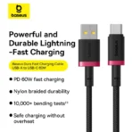 Baseus Cable Usb to Type-c 60W Dura series Fast Charging Data Cable P10377802U01-01 - Image 2